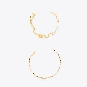 NEW. Zara 2 Pack Snake Golden Bracelet. NWT